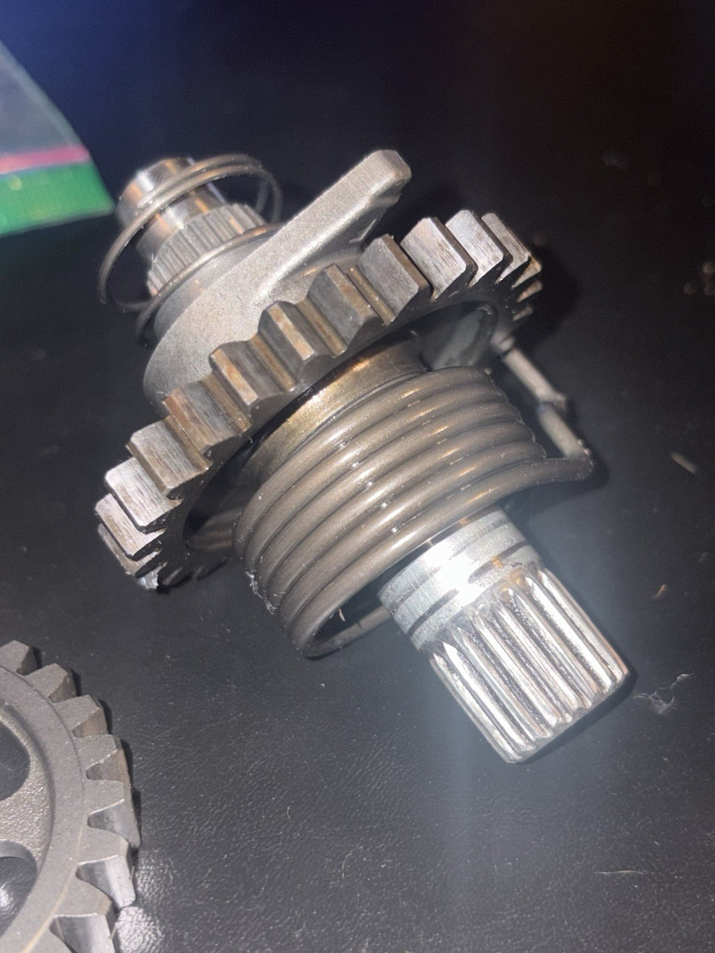 2003 02-07 HONDA CR250R OEM KICK START STARTER SHAFT SPRING IDLER GEAR ASSEMBLY