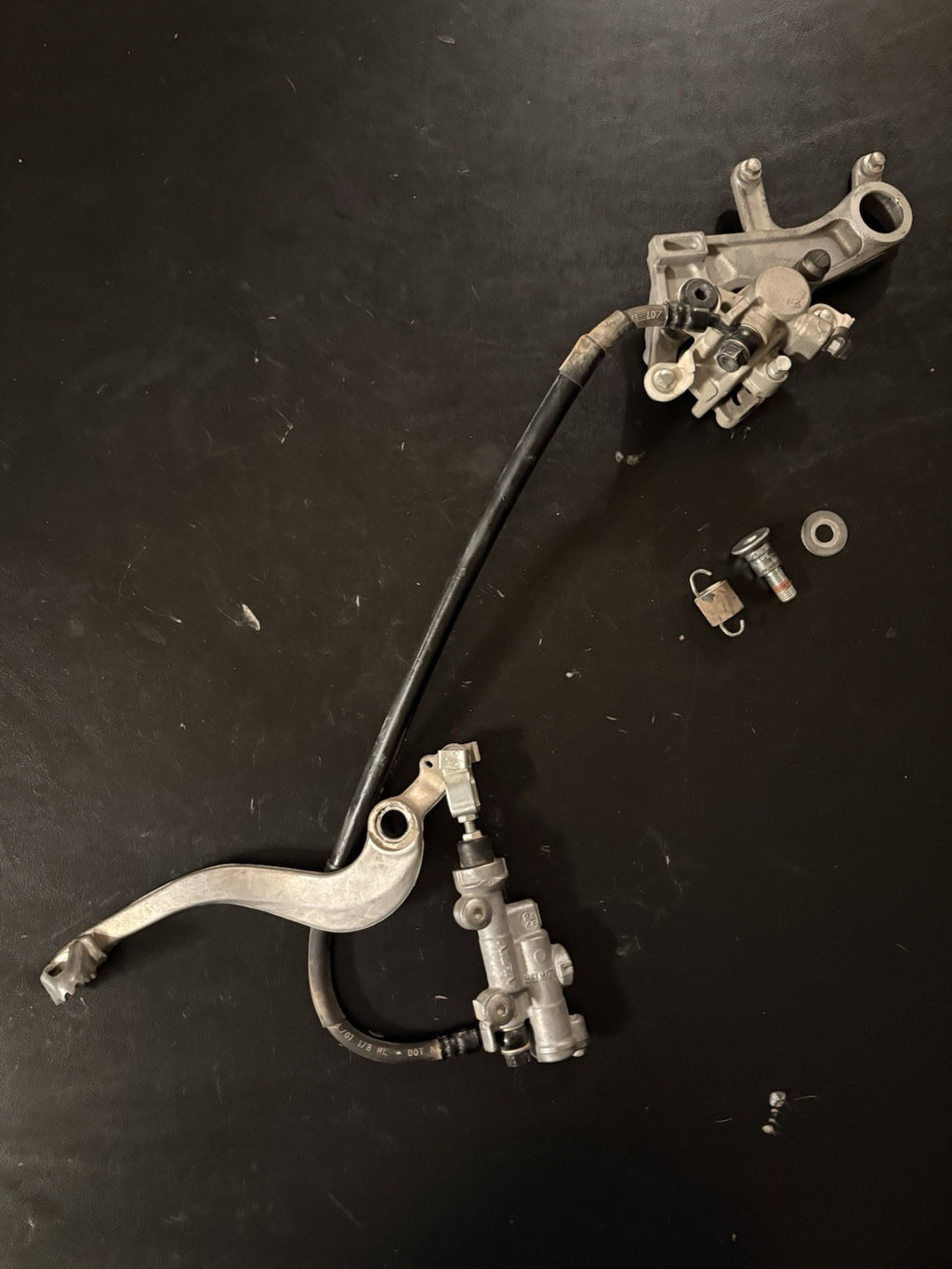 2008 HONDA CRF250R Rear Brake Assembly OEM Caliper Master Cylinder Brakes