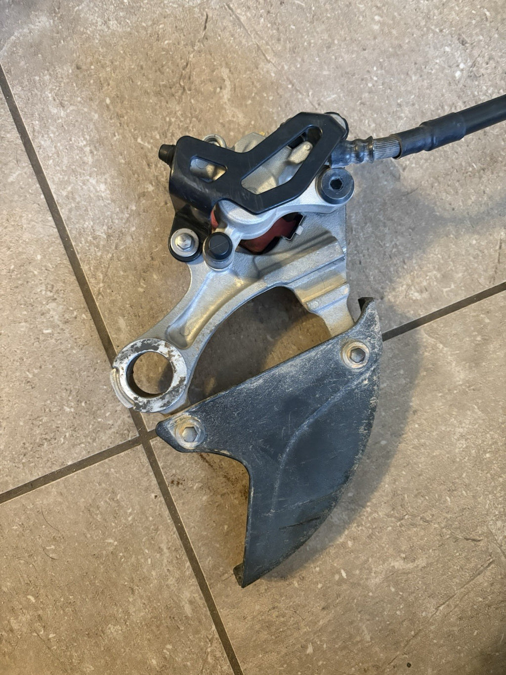 2009 Kx450f OEM Rear Back Brake Assembly Master Cylinder Caliper Line Mount