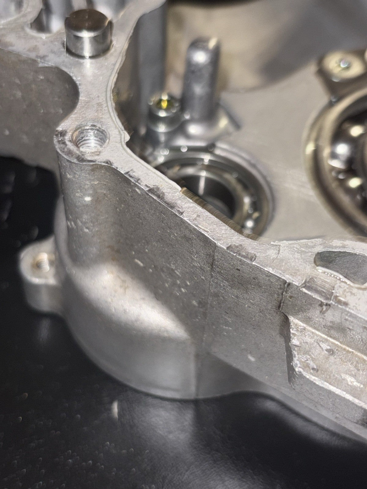 2009 Kawasaki KX450F KX450 Engine Right Crank Case Bottom End Block