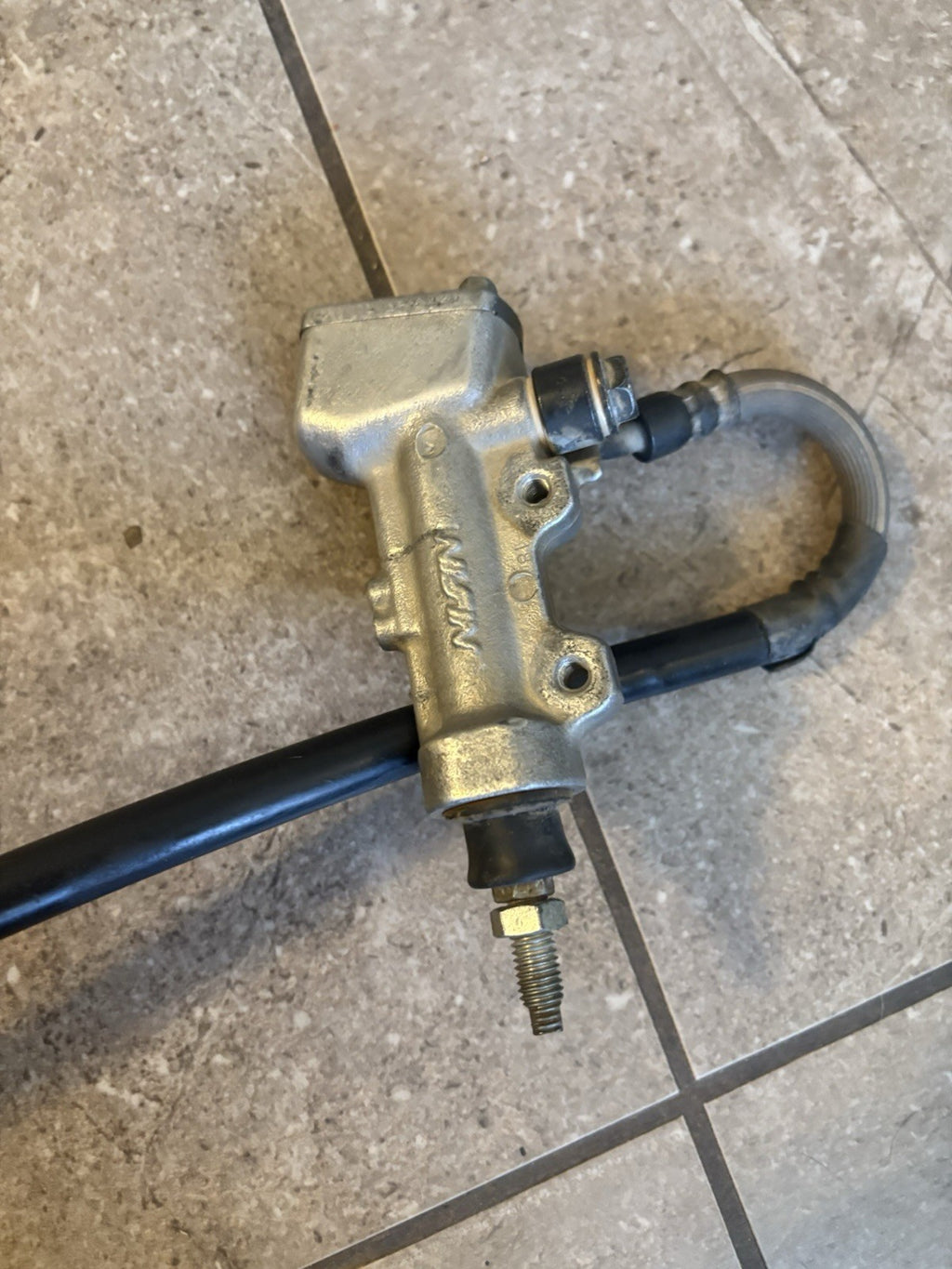 2009 Kx450f OEM Rear Back Brake Assembly Master Cylinder Caliper Line Mount