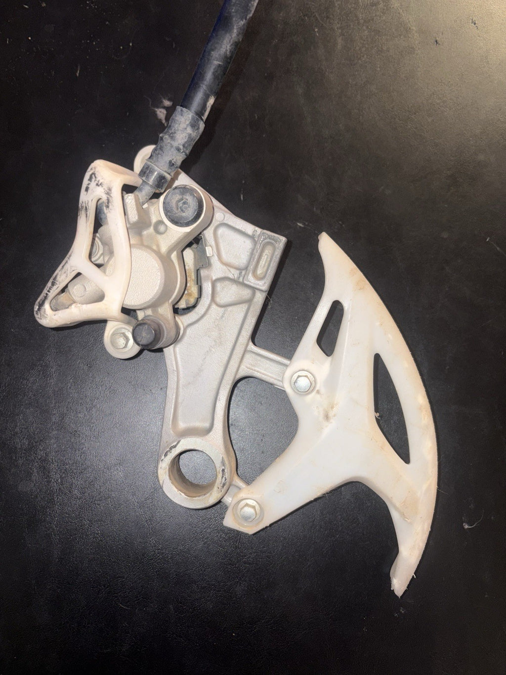 2008 HONDA CRF450R OEM NISSIN REAR BACK BRAKE CALIPER MASTER CYLINDER ASSEMBLY