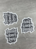 “Build Don’t Buy” Dirtbike Parts Moto Brand Sticker Packs Vinyl Waterproof (3pc)