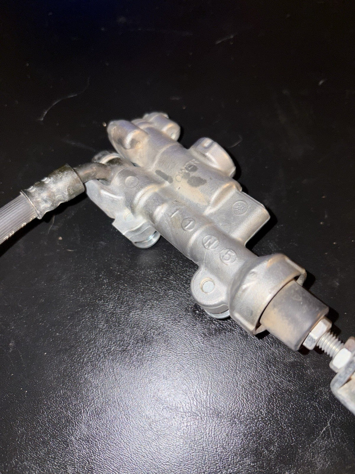 2002 HONDA CR125R OEM NISSIN REAR BACK BRAKE CALIPER MASTER CYLINDER LEVER