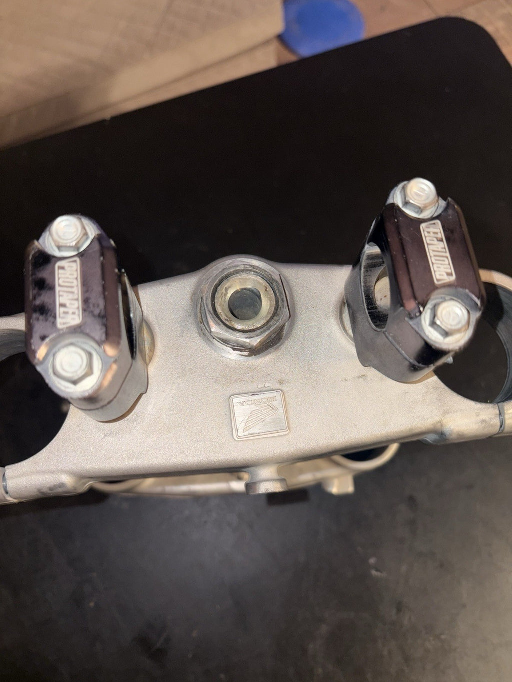 2003 Honda Cr250 Top Bottom Triple Tree Clamp Steering Stem Pro Taper Bar Clamps