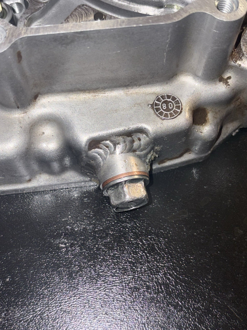 2009 Kawasaki KX450F KX450 Engine Right Crank Case Bottom End Block