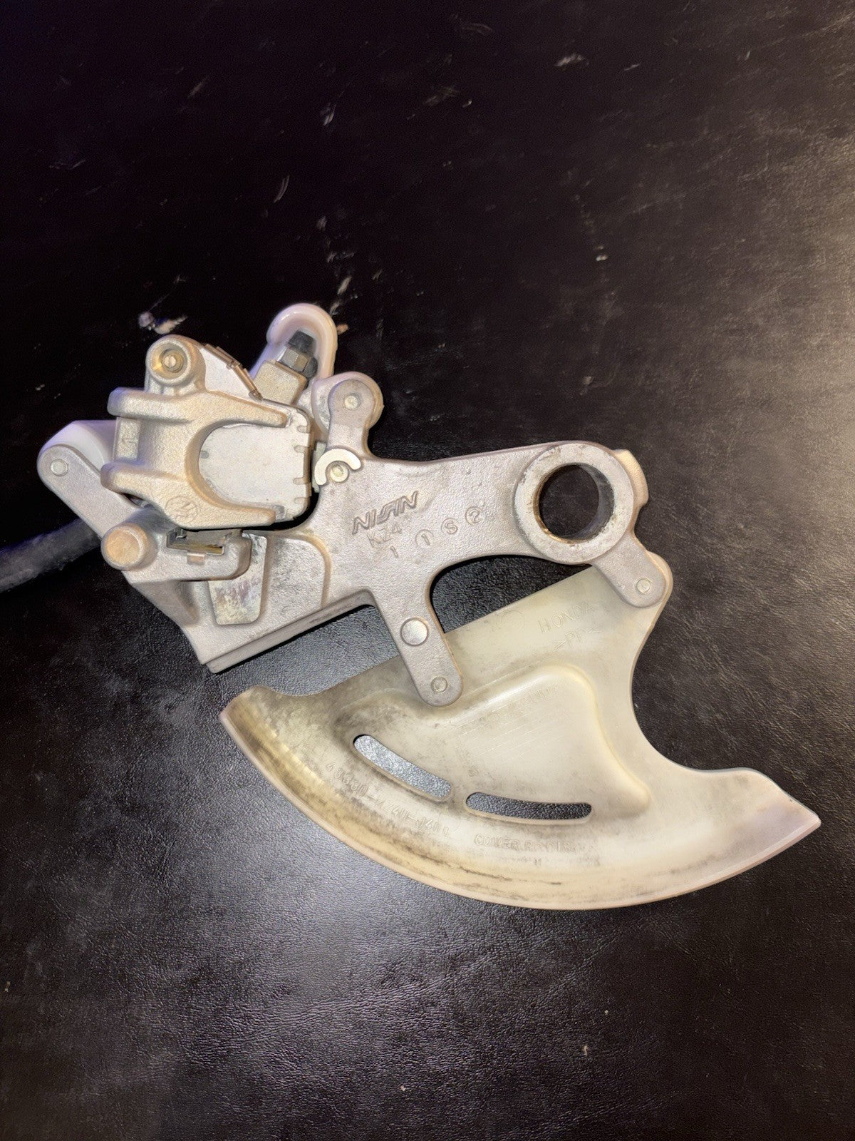 2002 HONDA CR125R OEM NISSIN REAR BACK BRAKE CALIPER MASTER CYLINDER LEVER