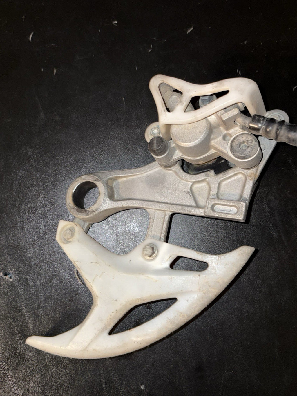 2008 HONDA CRF450R OEM NISSIN REAR BACK BRAKE CALIPER MASTER CYLINDER ASSEMBLY