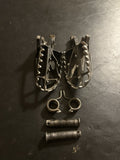 CRF450R FOOTPEGS KIT FOOT PEGS RESTS GENUINE OEM HONDA CRF 450 R (2004-2008)