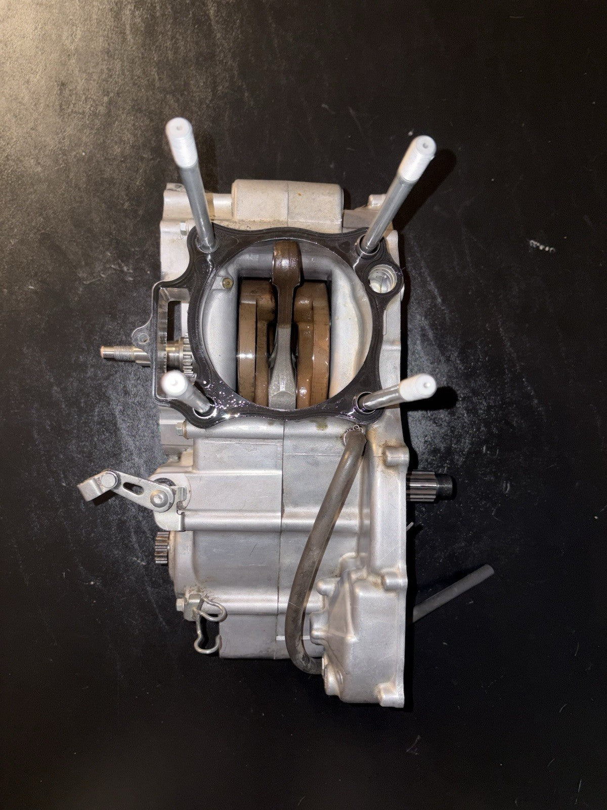 2004 Honda Crf450r OEM Engine Transmission Motor Bottom End Crank Cases Block