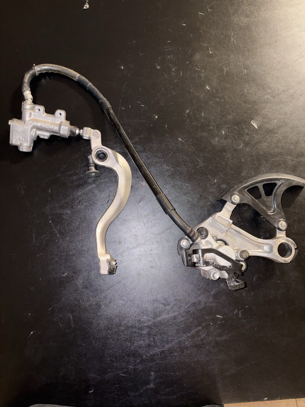 2016 - 2018 Suzuki RMZ250 OEM Rear Back Brake Caliper Master Cylinder Hose Pedal