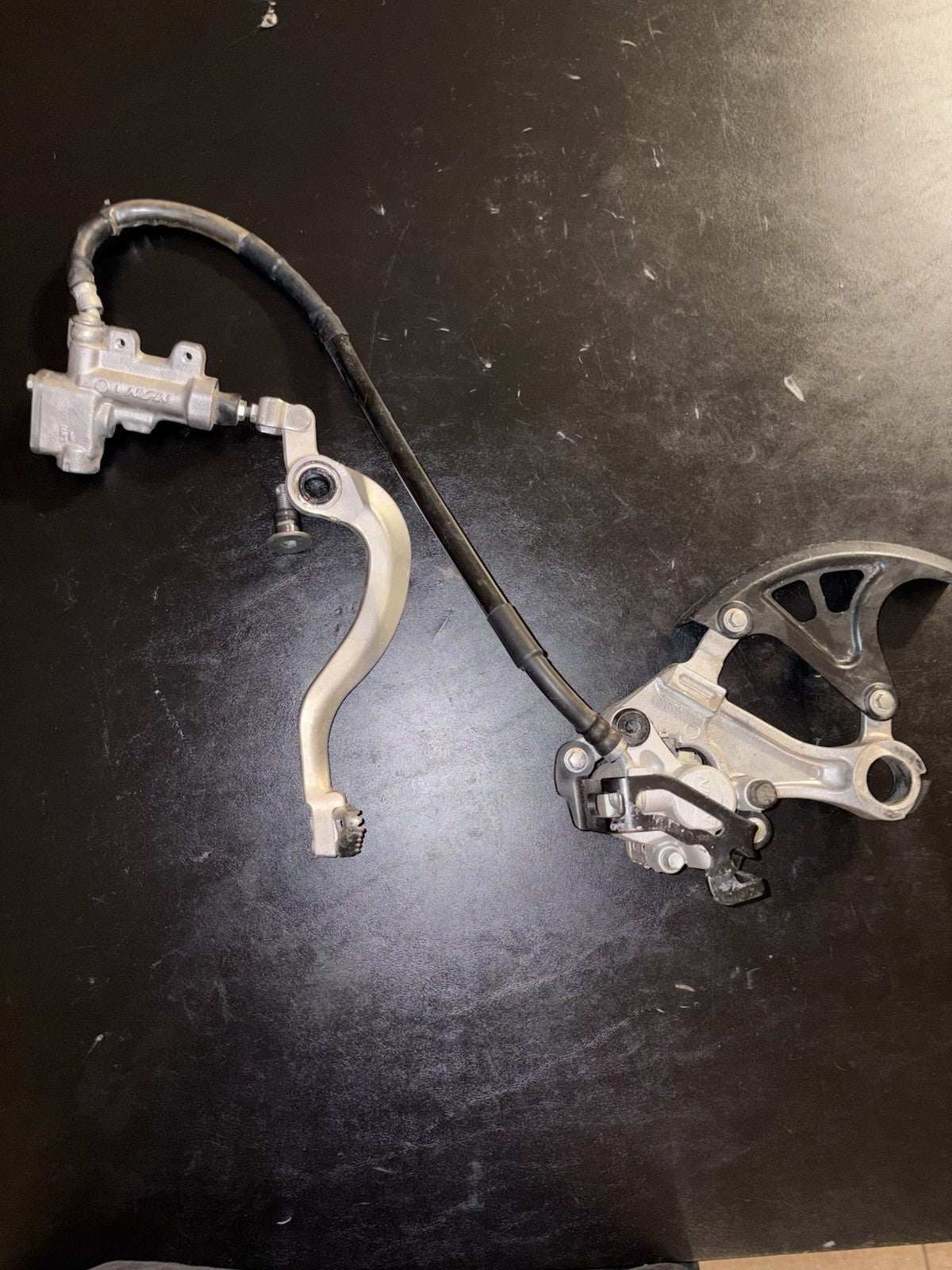 2016 - 2018 Suzuki RMZ250 OEM Rear Back Brake Caliper Master Cylinder Hose Pedal