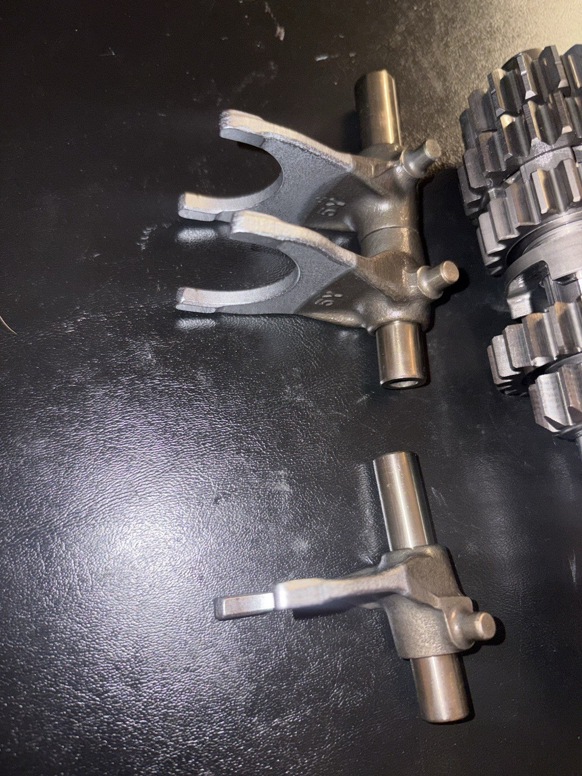 2008 HONDA CRF250R OEM TRANSMISSION GEARBOX SHIFT MECHANISM FORKS SHAFT ASSEMBLY