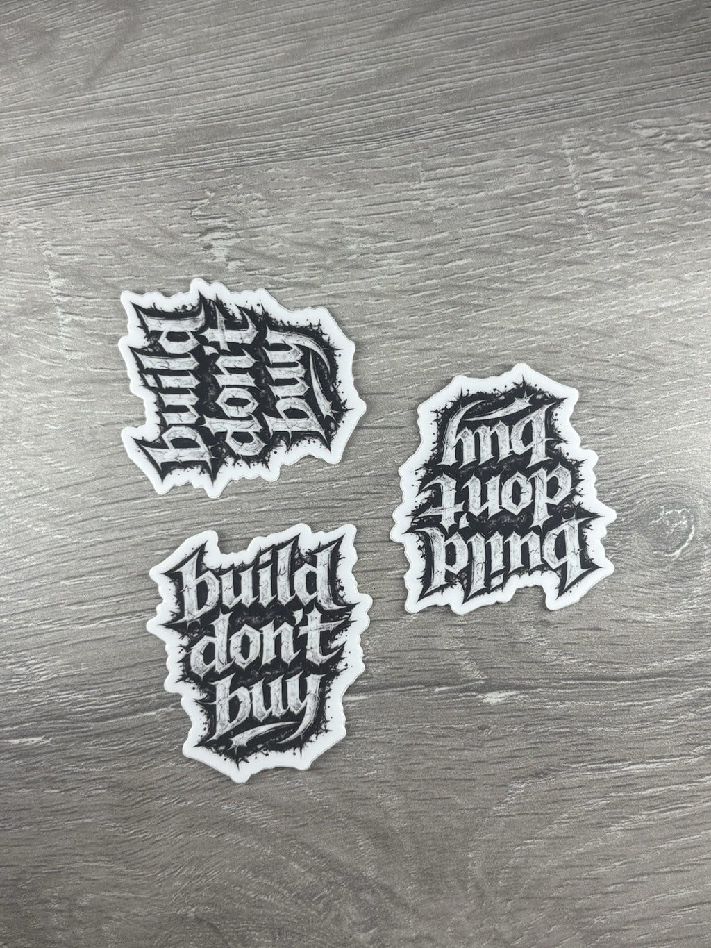 “Build Don’t Buy” Dirtbike Parts Moto Brand Sticker Packs Vinyl Waterproof (6pc)