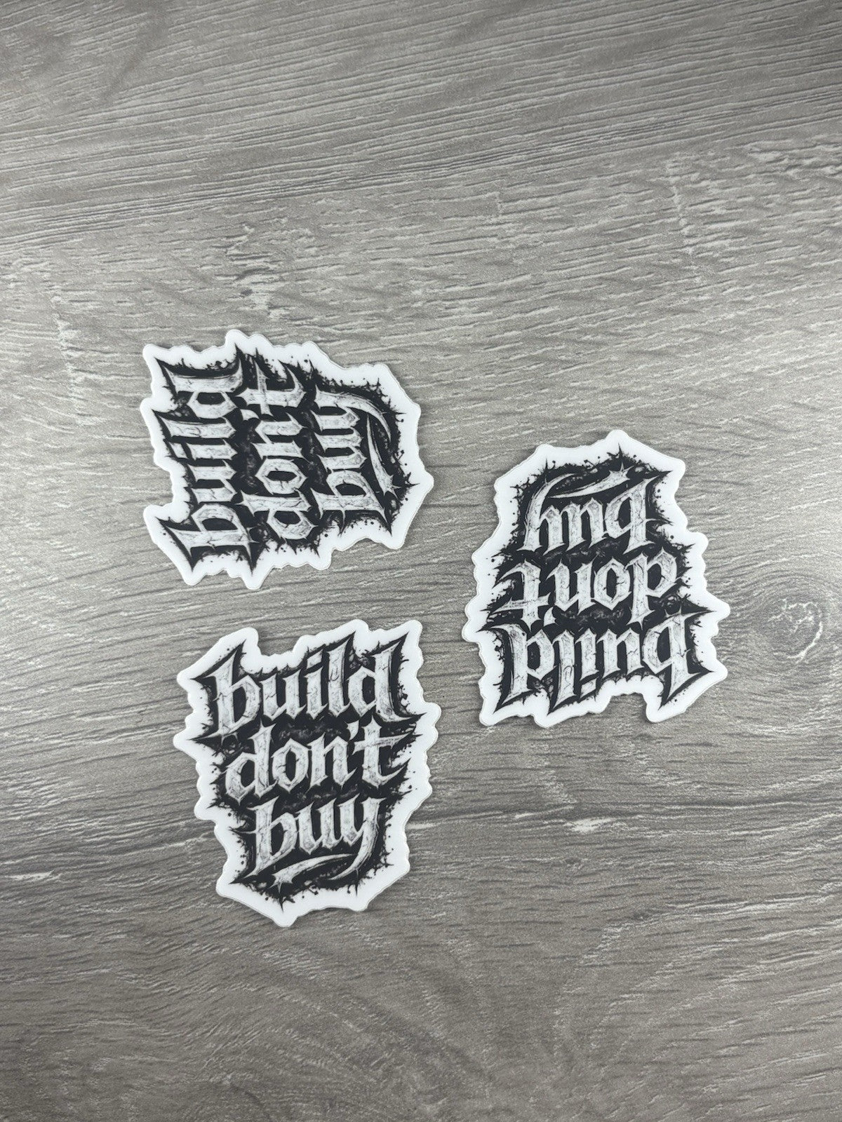 “Build Don’t Buy” Dirtbike Parts Moto Brand Sticker Packs Vinyl Waterproof (6pc)