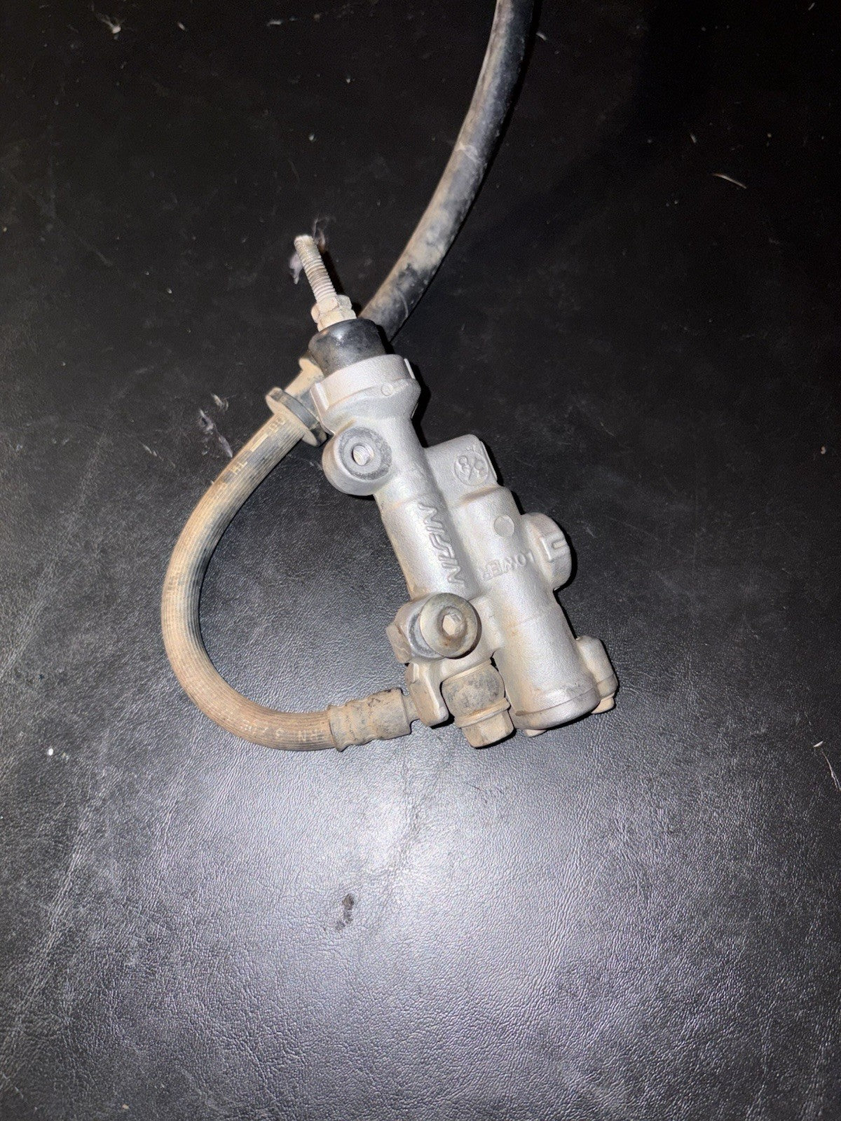 2008 HONDA CRF450R OEM NISSIN REAR BACK BRAKE CALIPER MASTER CYLINDER ASSEMBLY