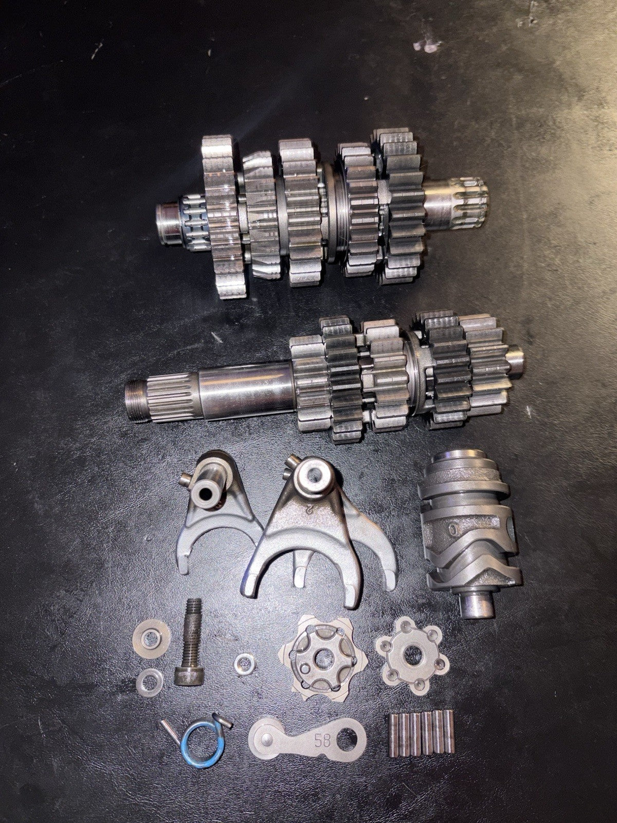 2001 Kawasaki KX250 OEM Transmission Assembly Gears Shift Forks Drum Shafts