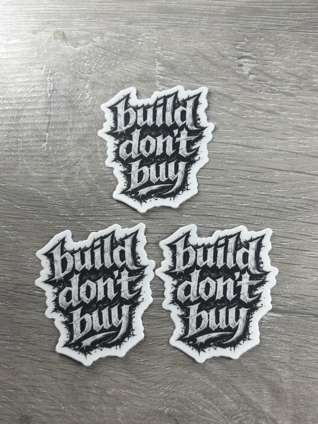 “Build Don’t Buy” Dirtbike Parts Moto Brand Sticker Packs Vinyl Waterproof (6pc)
