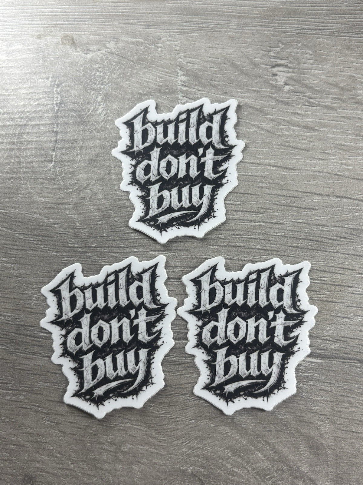 “Build Don’t Buy” Dirtbike Parts Moto Brand Sticker Packs Vinyl Waterproof (6pc)