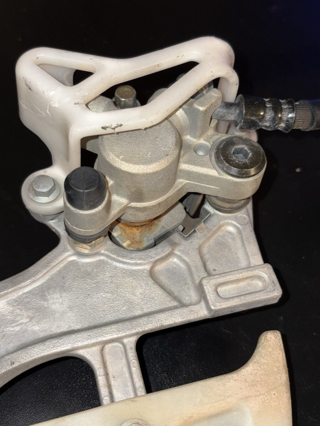 2002 HONDA CR125R OEM NISSIN REAR BACK BRAKE CALIPER MASTER CYLINDER LEVER