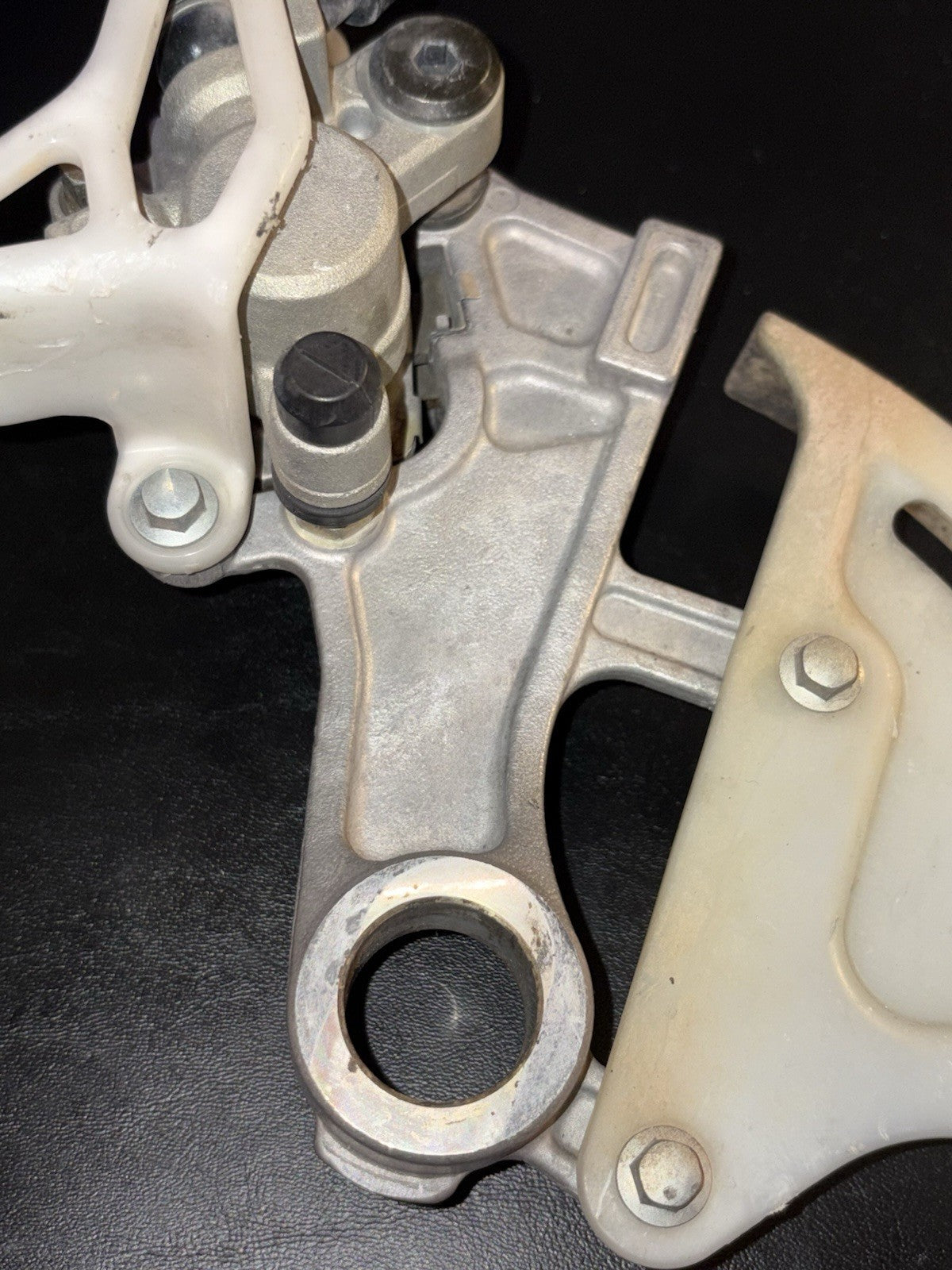 2002 HONDA CR125R OEM NISSIN REAR BACK BRAKE CALIPER MASTER CYLINDER LEVER