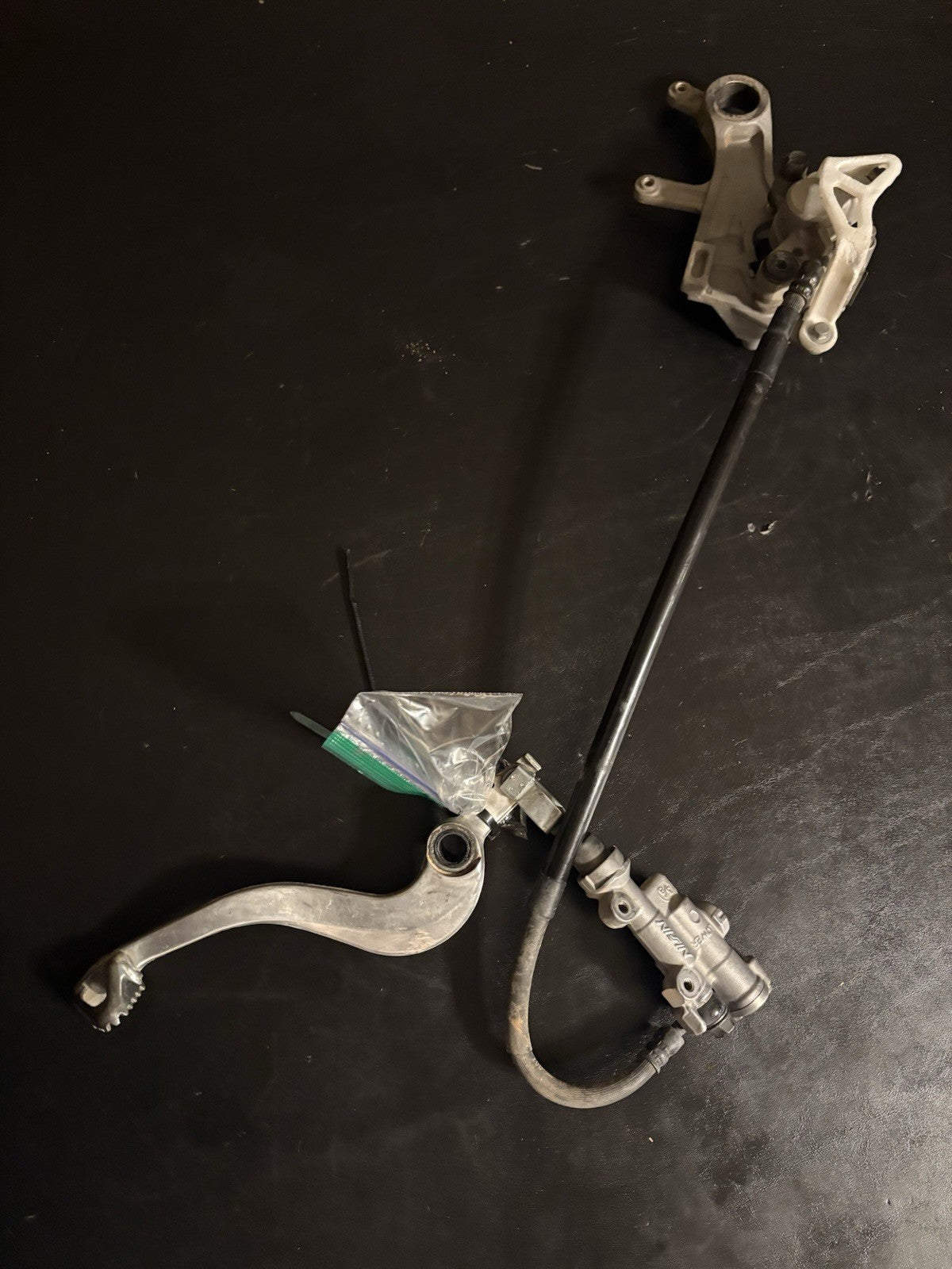 2005 Honda Crf250r OEM Rear Brake Assembly Master Cylinder Caliper Line
