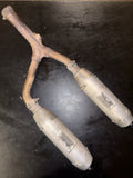2006-2009 CRF250R OEM Exhaust Mid Y Pipe Dual Muffler Silencer Tail Slip On