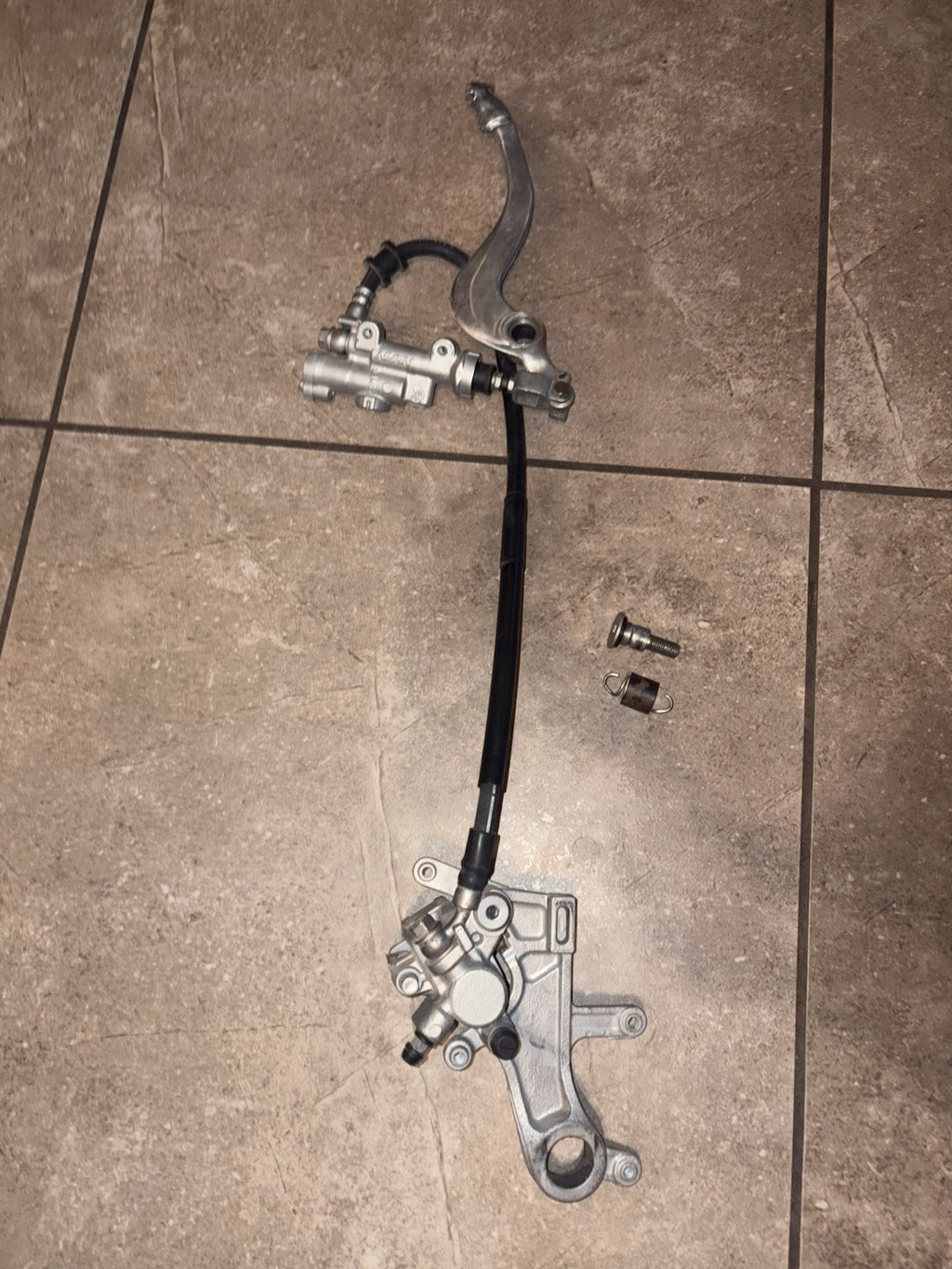2005 Honda Crf250r OEM Rear Brake Assembly Master Cylinder Caliper Line
