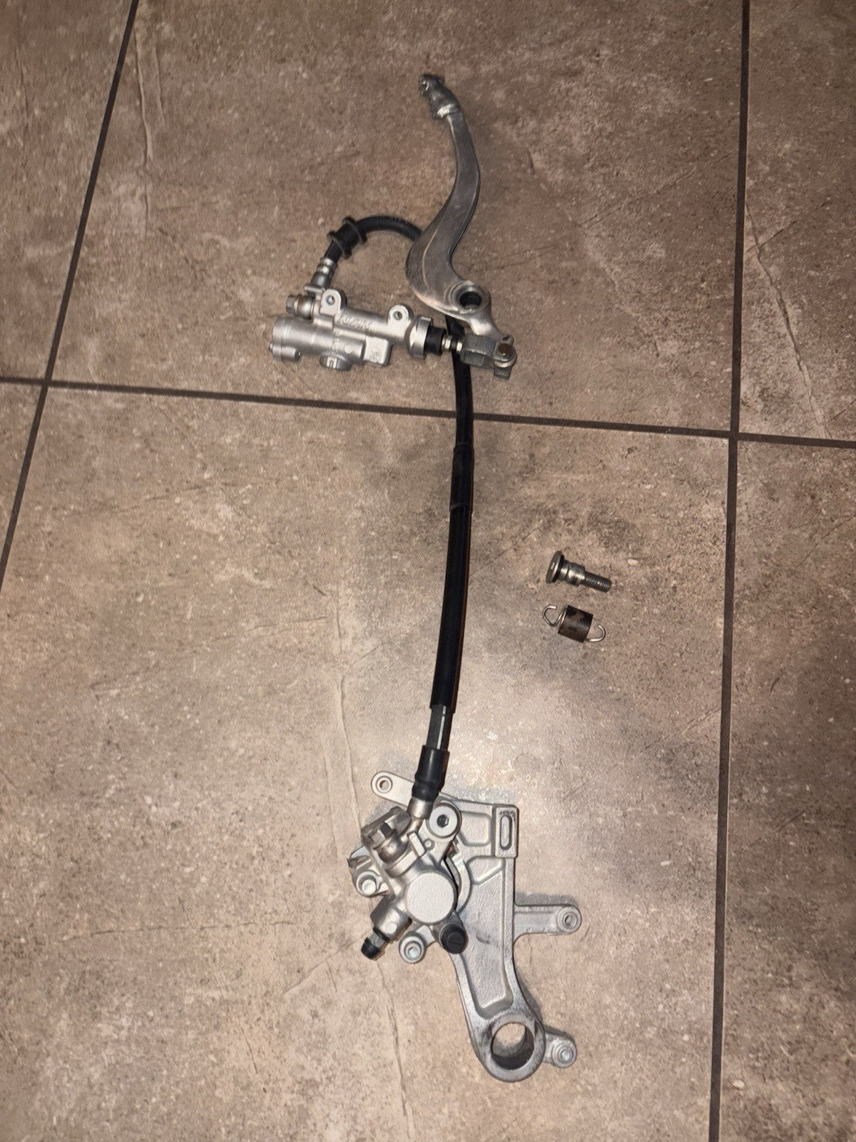 2005 Honda Crf250r OEM Rear Brake Assembly Master Cylinder Caliper Line