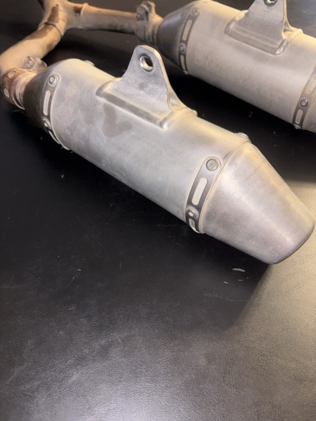 2006-2009 CRF250R OEM Exhaust Mid Y Pipe Dual Muffler Silencer Tail Slip On