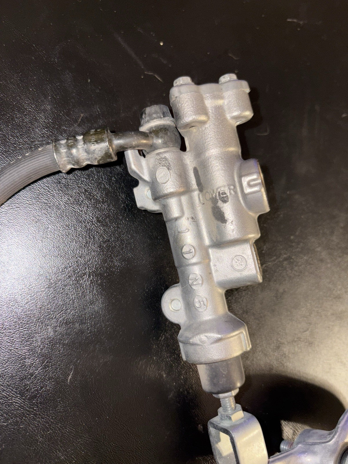 2002 HONDA CR125R OEM NISSIN REAR BACK BRAKE CALIPER MASTER CYLINDER LEVER