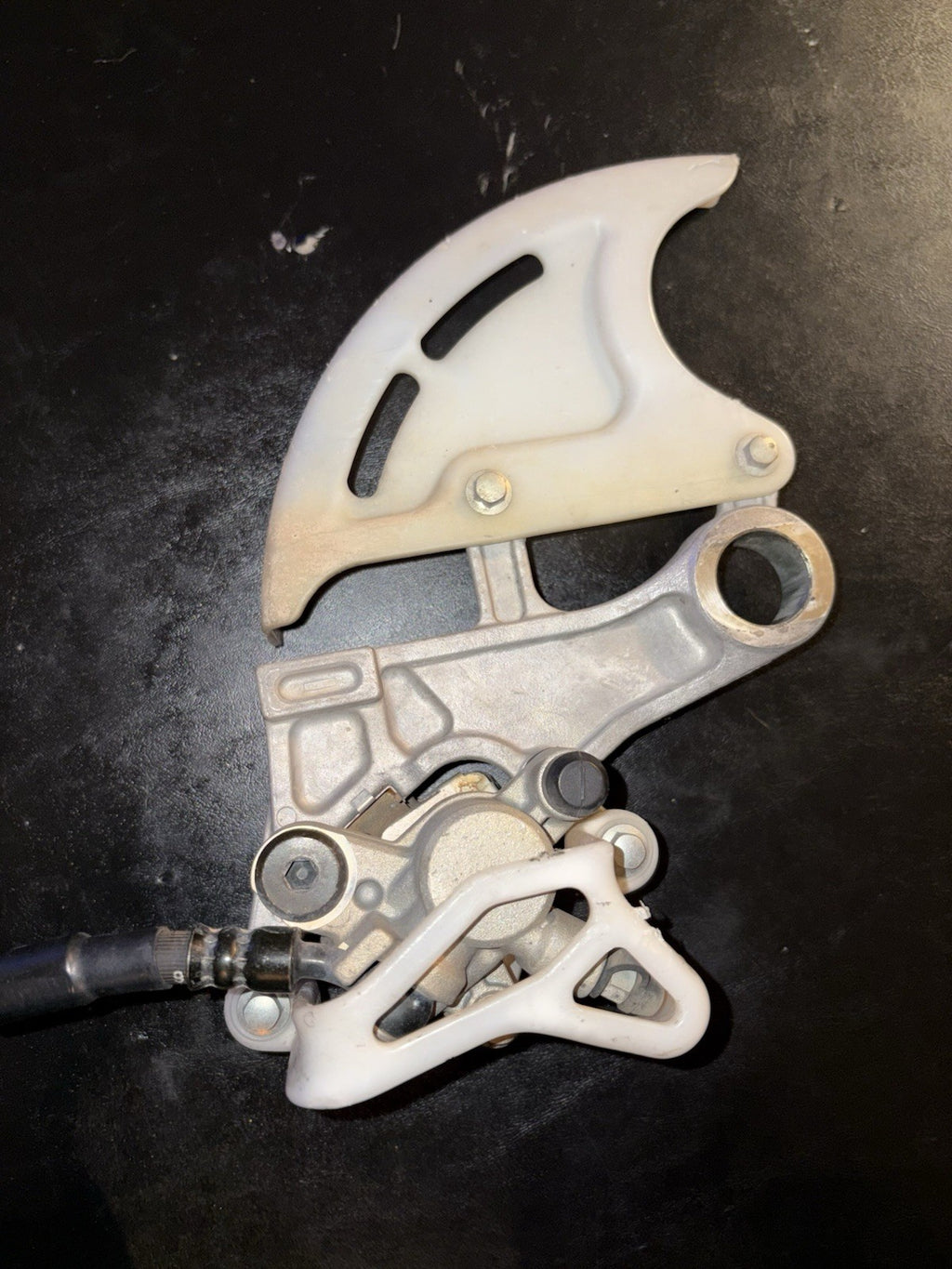 2002 HONDA CR125R OEM NISSIN REAR BACK BRAKE CALIPER MASTER CYLINDER LEVER