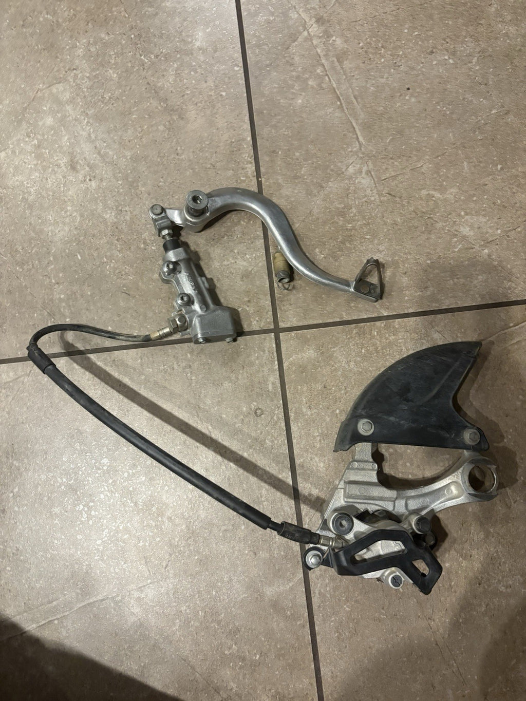 2013–2016 Kawasaki KX250F OEM Rear Brake Assembly – Caliper Master Cylinder Hose