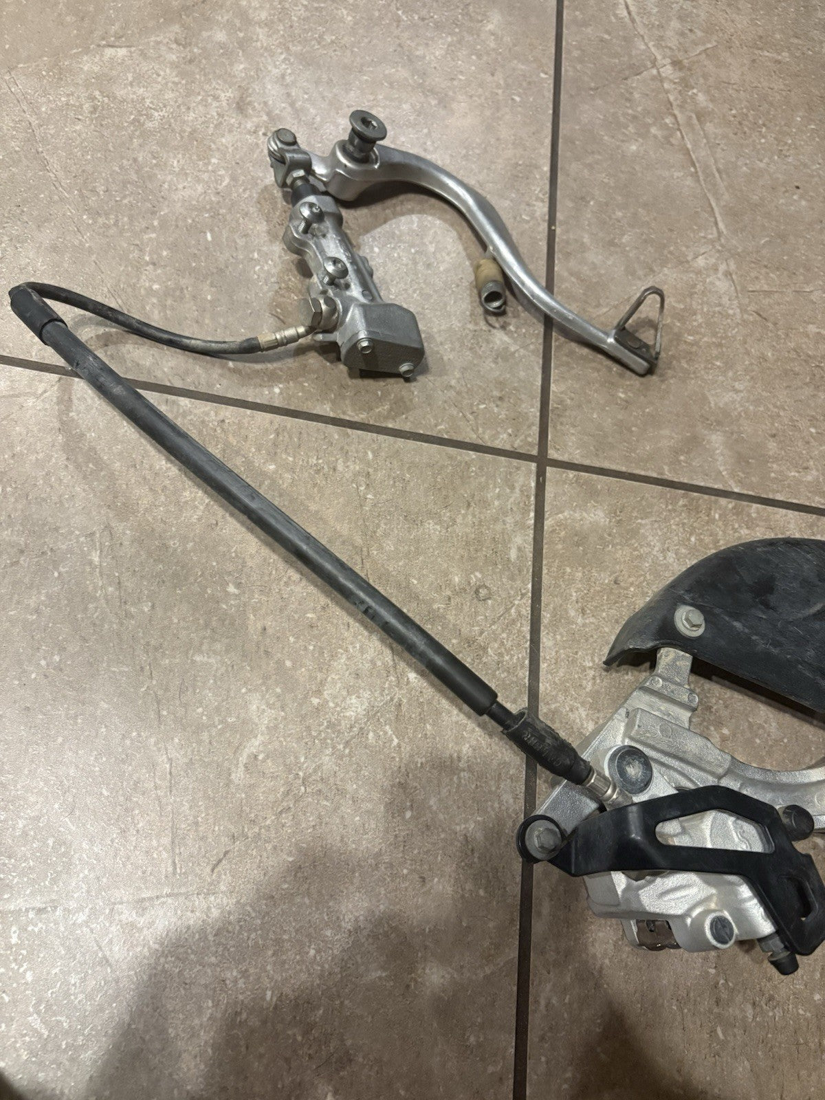 2013–2016 Kawasaki KX250F OEM Rear Brake Assembly – Caliper Master Cylinder Hose