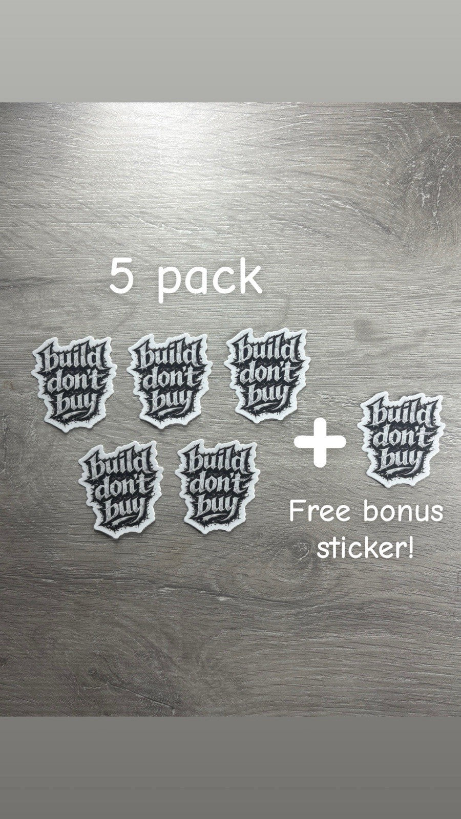 “Build Don’t Buy” Dirtbike Parts Moto Brand Sticker Packs Vinyl Waterproof (3pc)