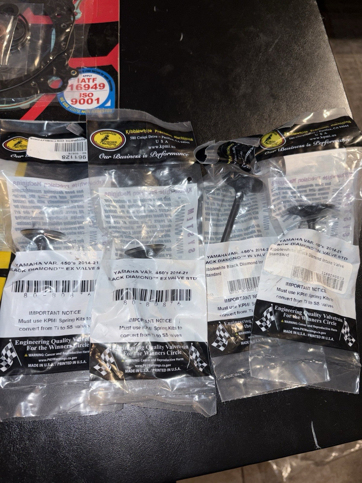 2018 Yamaha Yz450f Engine Top End Rebuild Kit Valves Seals Piston Rings Gaskets